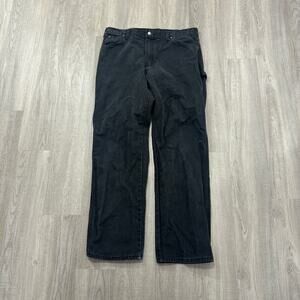 Vintage Dickies Carpenter Pants Men's 36x32 Black Workwear Work Canvas 90s
